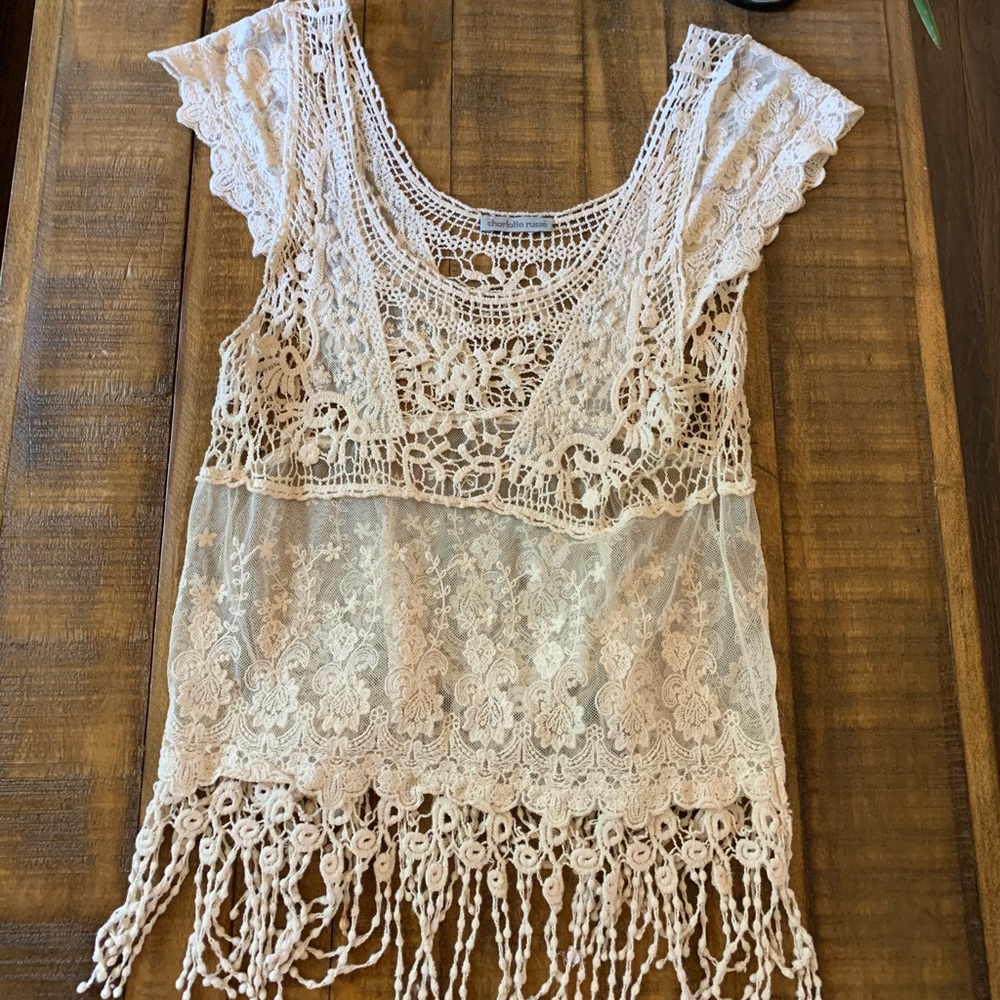 ✨crochet & lace festival top✨